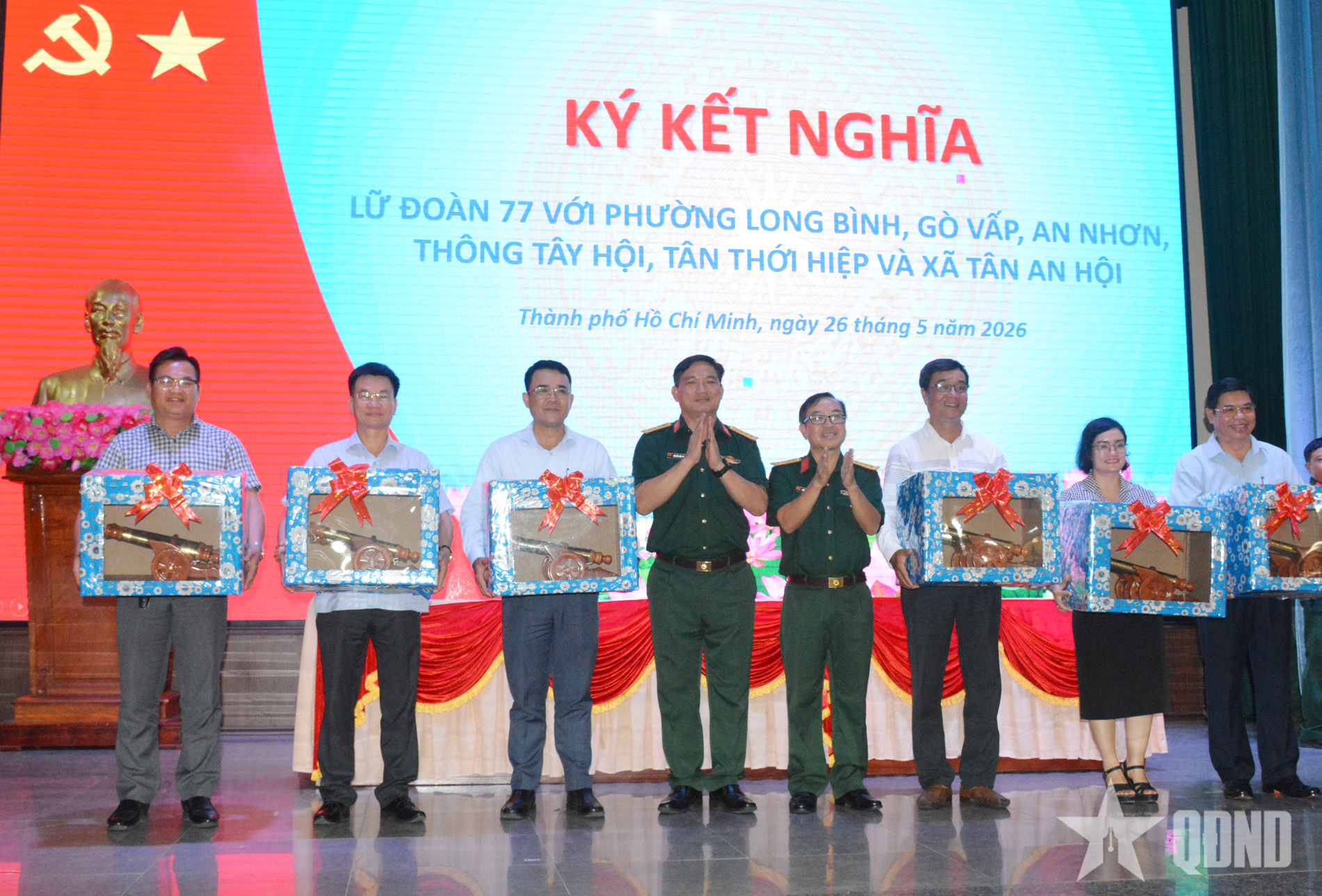 Lữ đoàn 77 (Quân khu 7) ký kết nghĩa với các địa phương trên địa bàn đóng quân